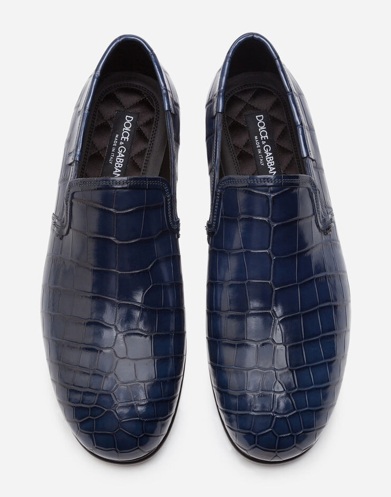 Crocodile nappa slip-on shoes 4