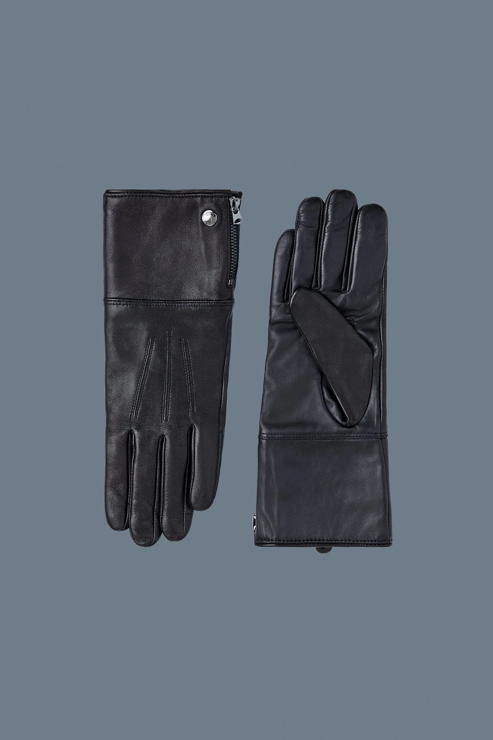 WILLIS (R)Leather glove with shearling cuff - 1