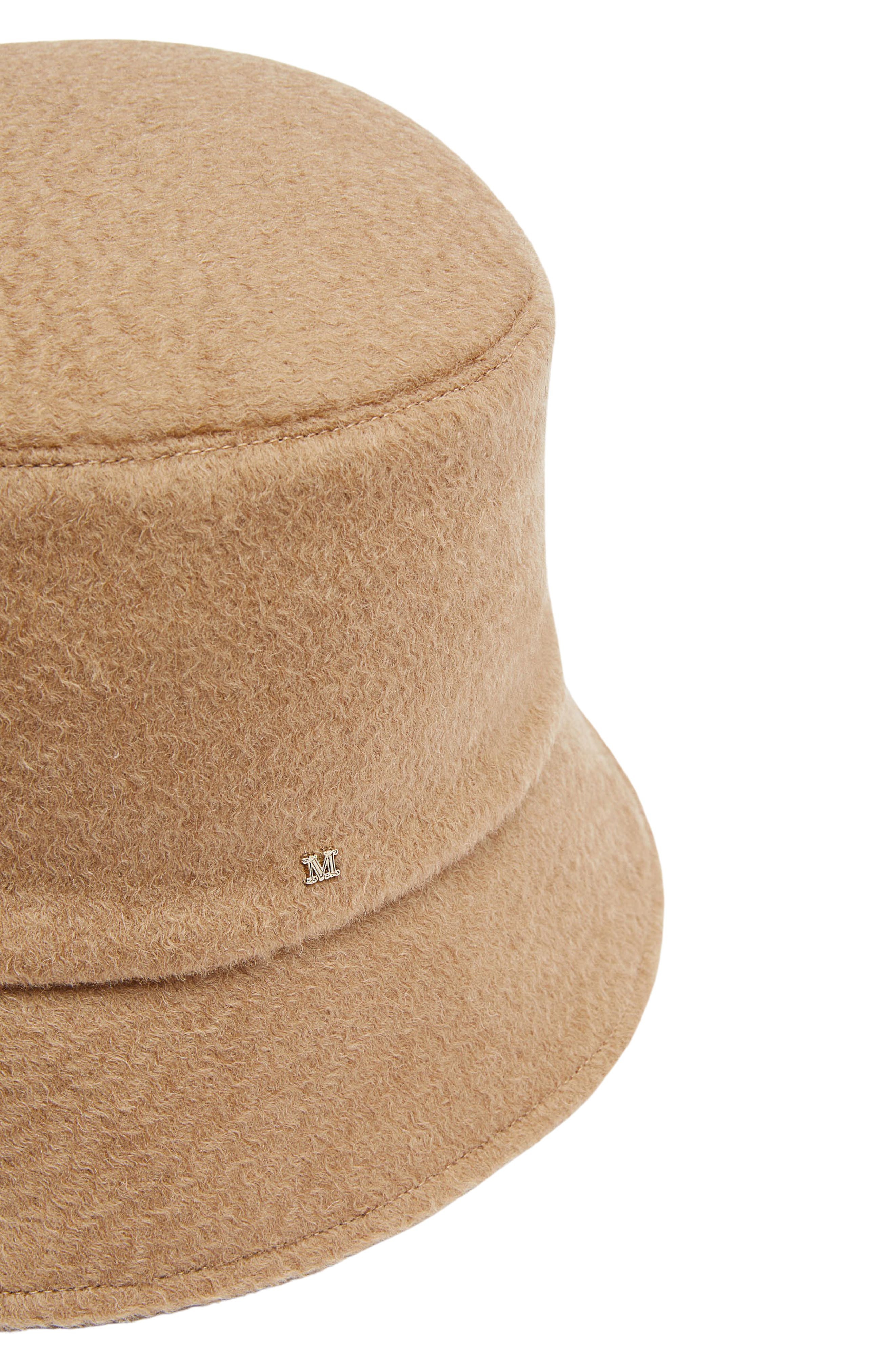 Max Mara Fiducia Camel Hair & Silk Quilted Reversible Bucket Hat at Nordstrom - 4
