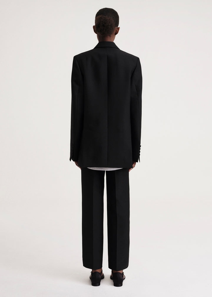Relaxed wool suit jacket black - 4