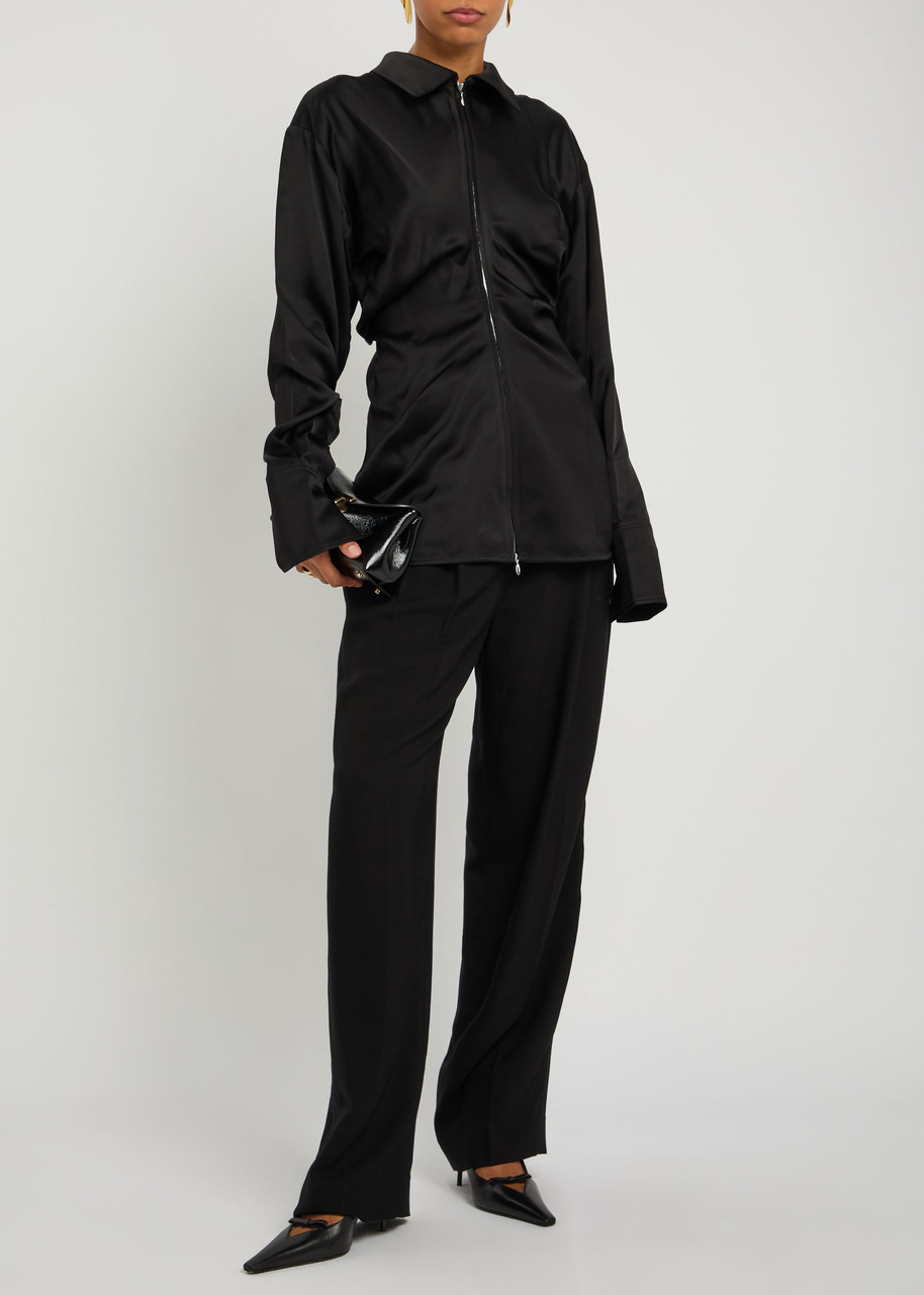 Toteme Draped Satin Shirt - 4