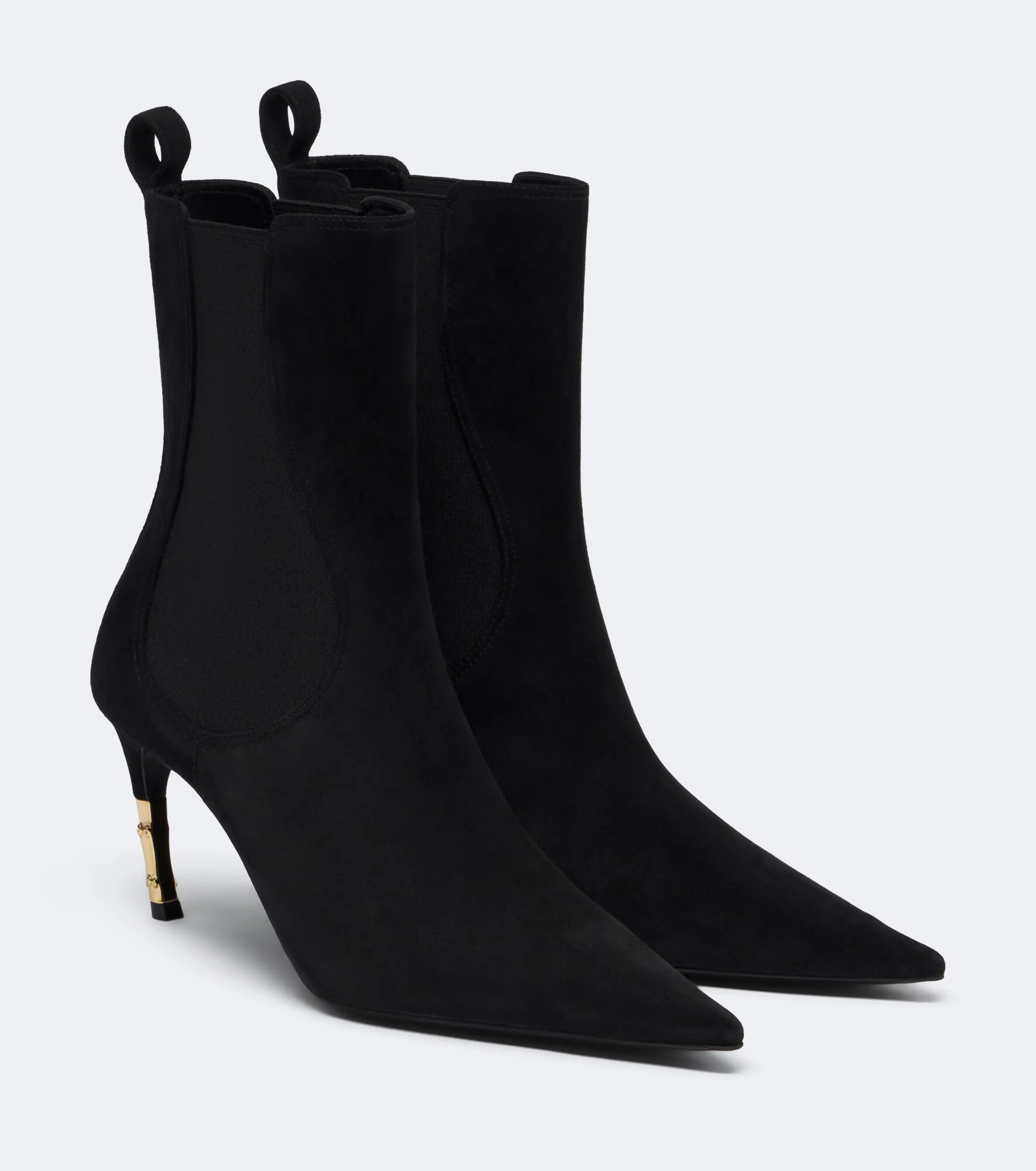Embellished suede ankle boots - 1