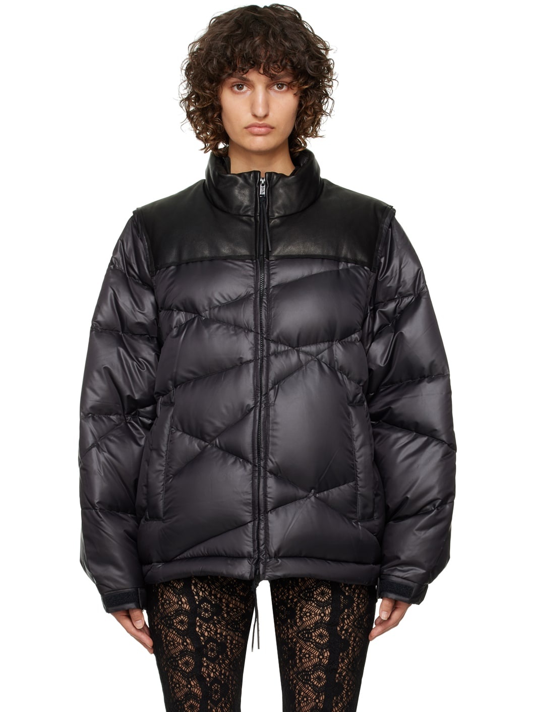 UNDERCOVER Black Quilted Down Jacket | REVERSIBLE