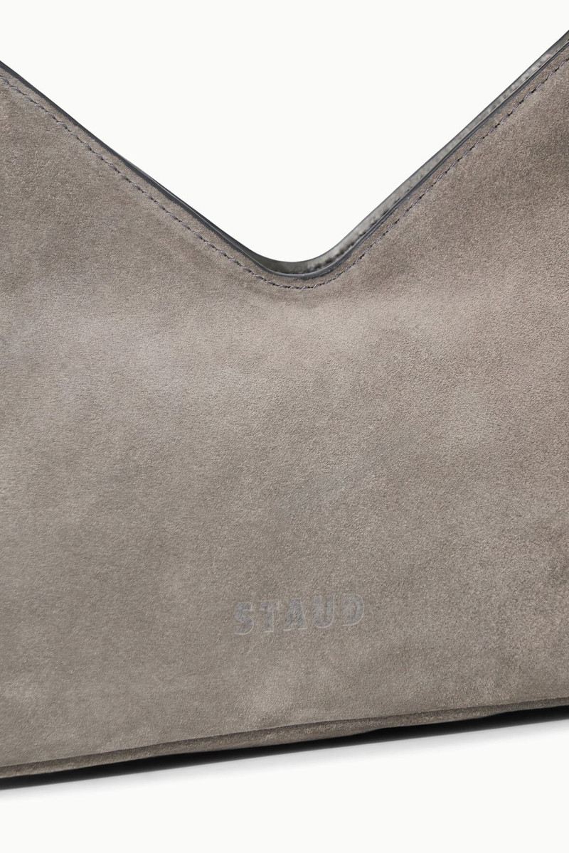 STAUD VALERIE SHOULDER BAG STORM SUEDE 5