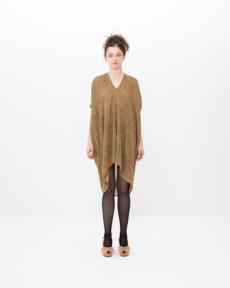RUANA DRESS FLORA BROWN - 4