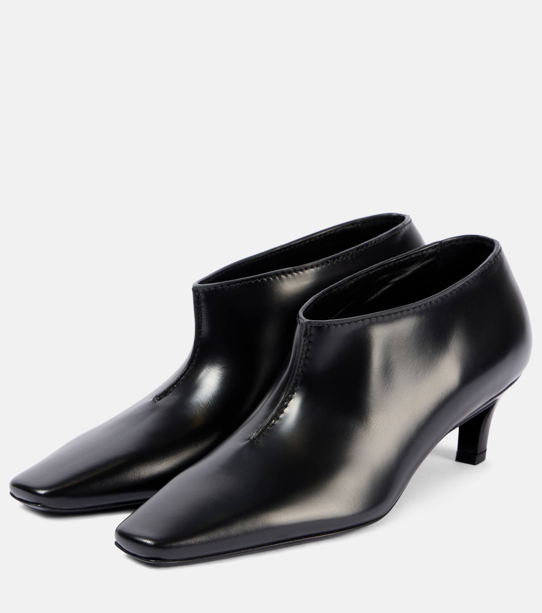Wide Shaft leather ankle boots - 5
