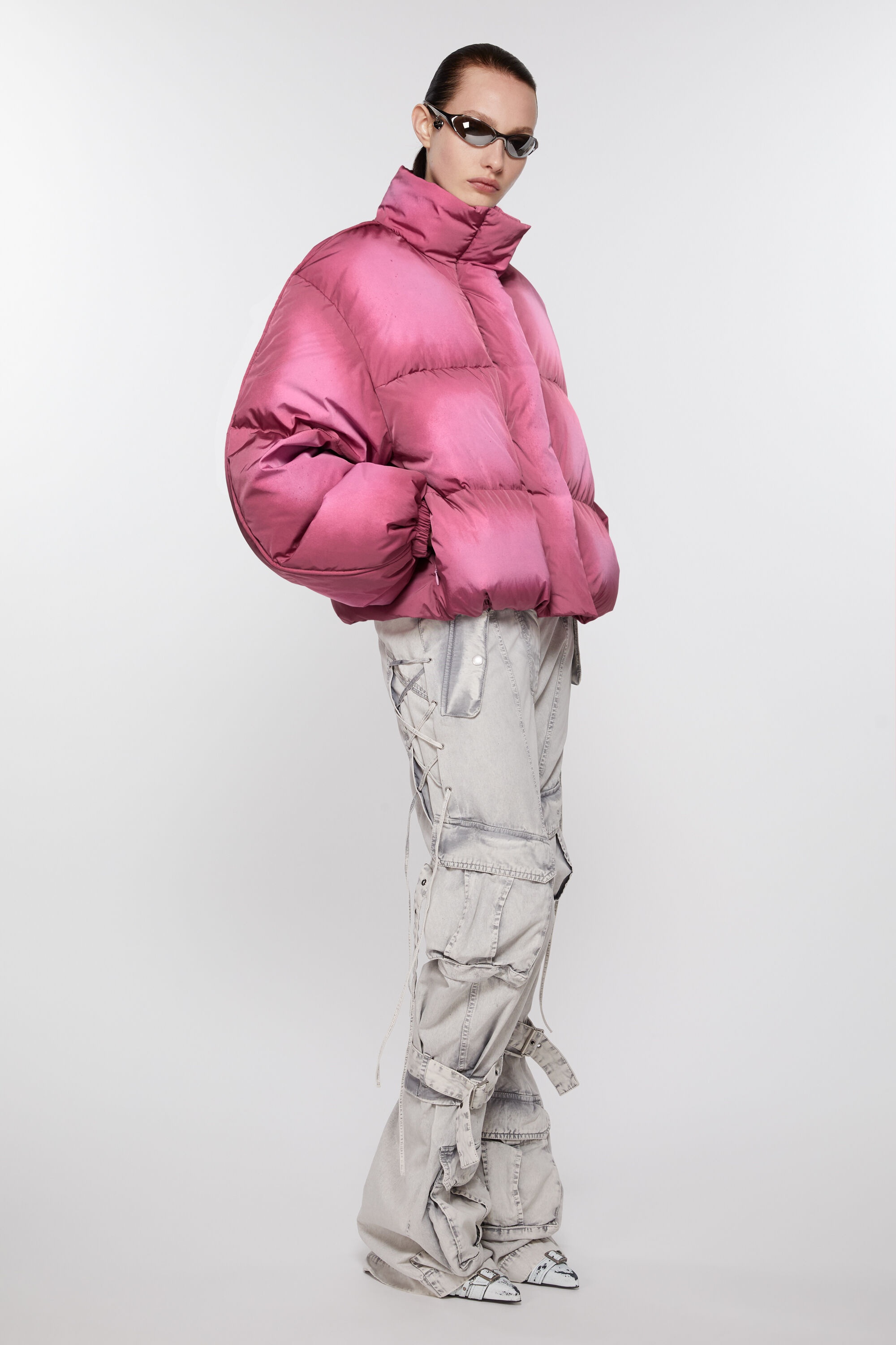 Down puffer jacket - Tango pink - 5