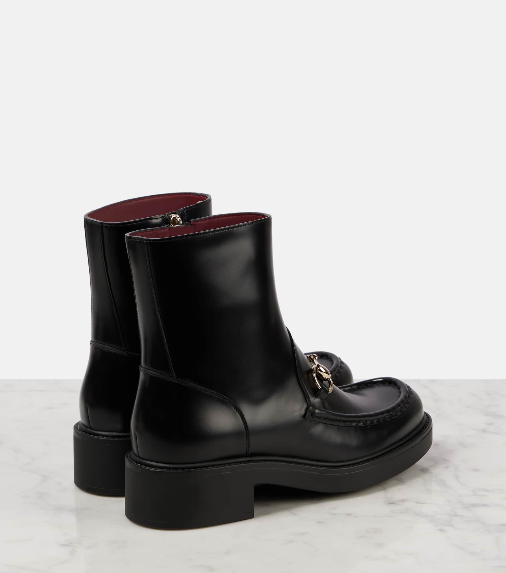 Horsebit leather ankle boots - 2