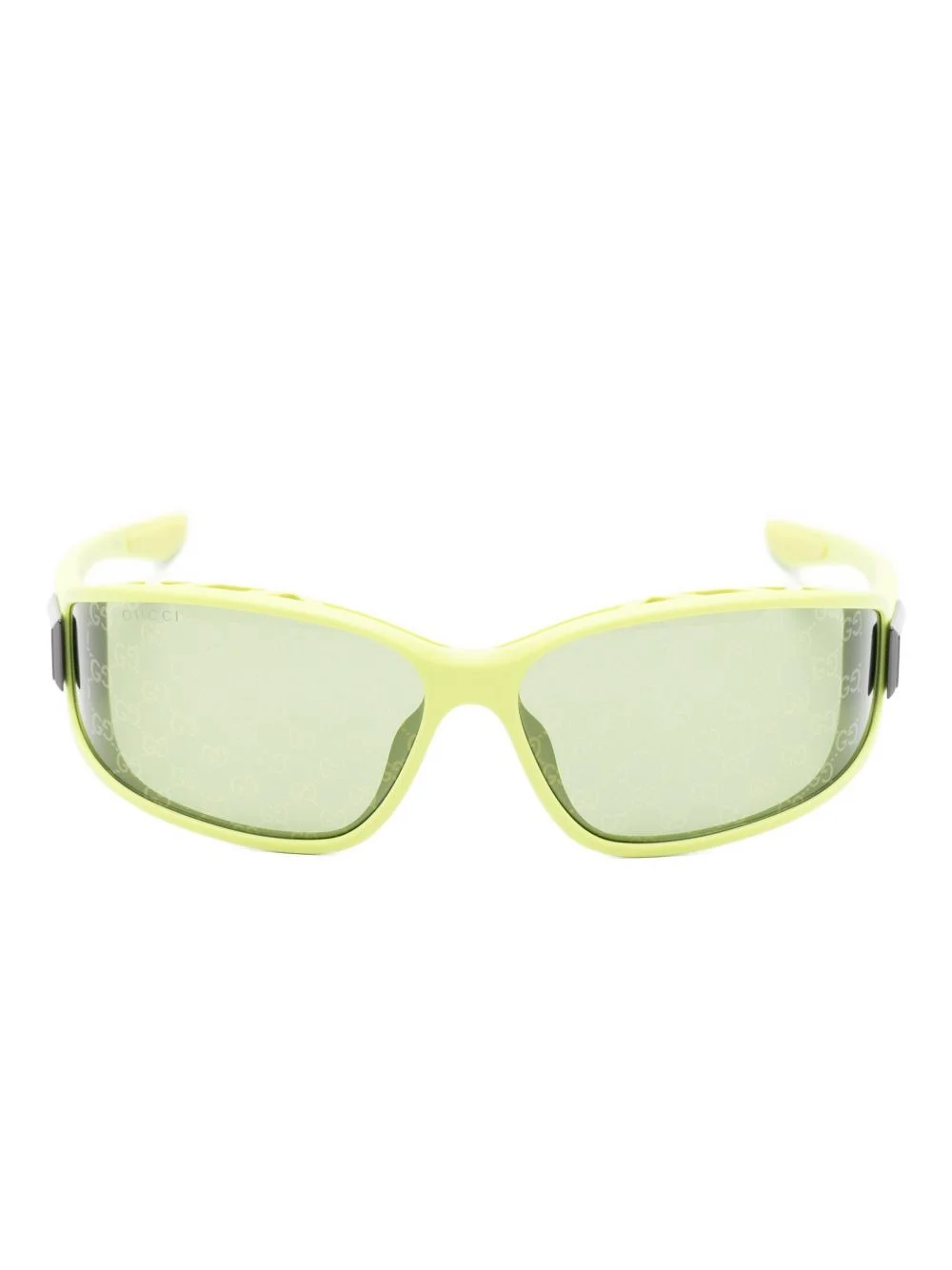 logo wraparound-frame sunglasses - 1