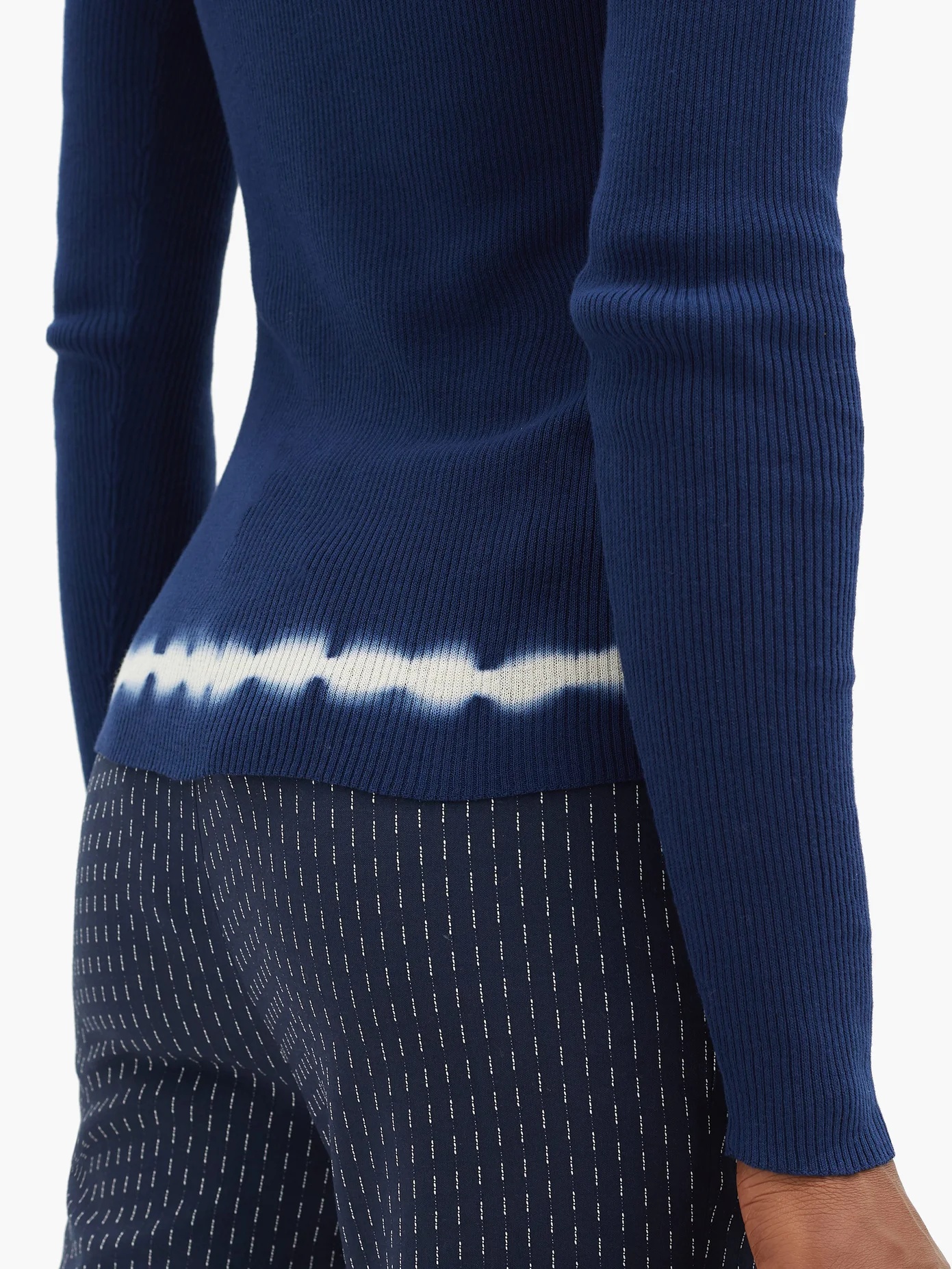 Kazuko Shibori-dye hem cotton sweater - 4