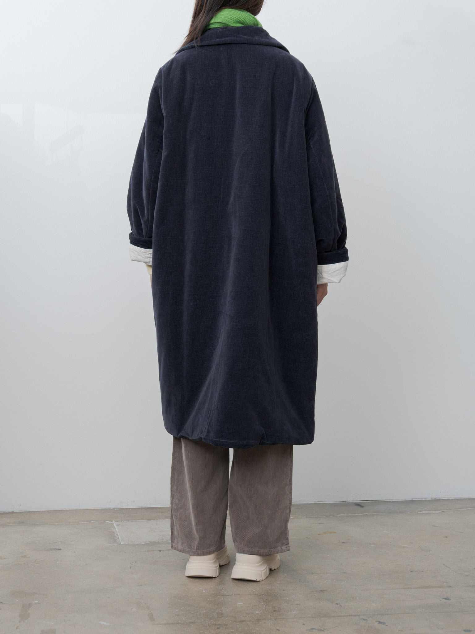 Milu Coat L VELVET - Navy - 5
