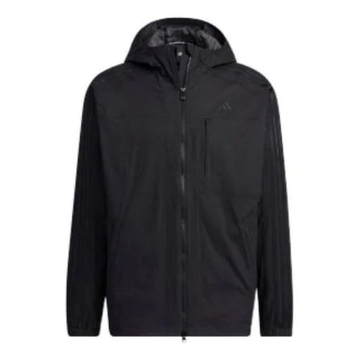 adidas Denim Look Regular Fit Stretch Woven Hooded Track Top IA9390 - 1