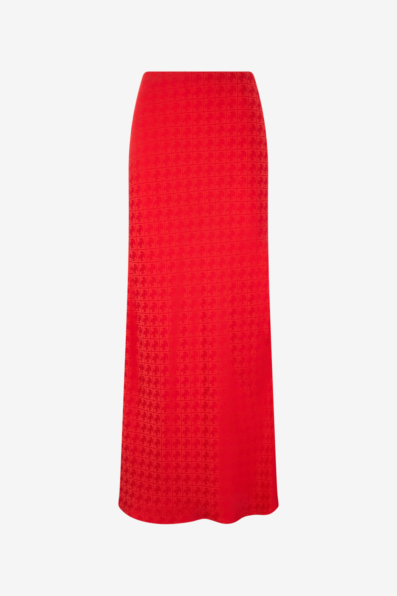 Long Skirt with Jacquard Monogram Print 1