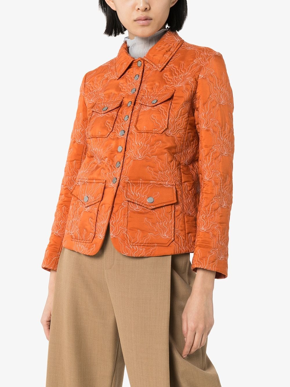 embroidered silk jacket - 3