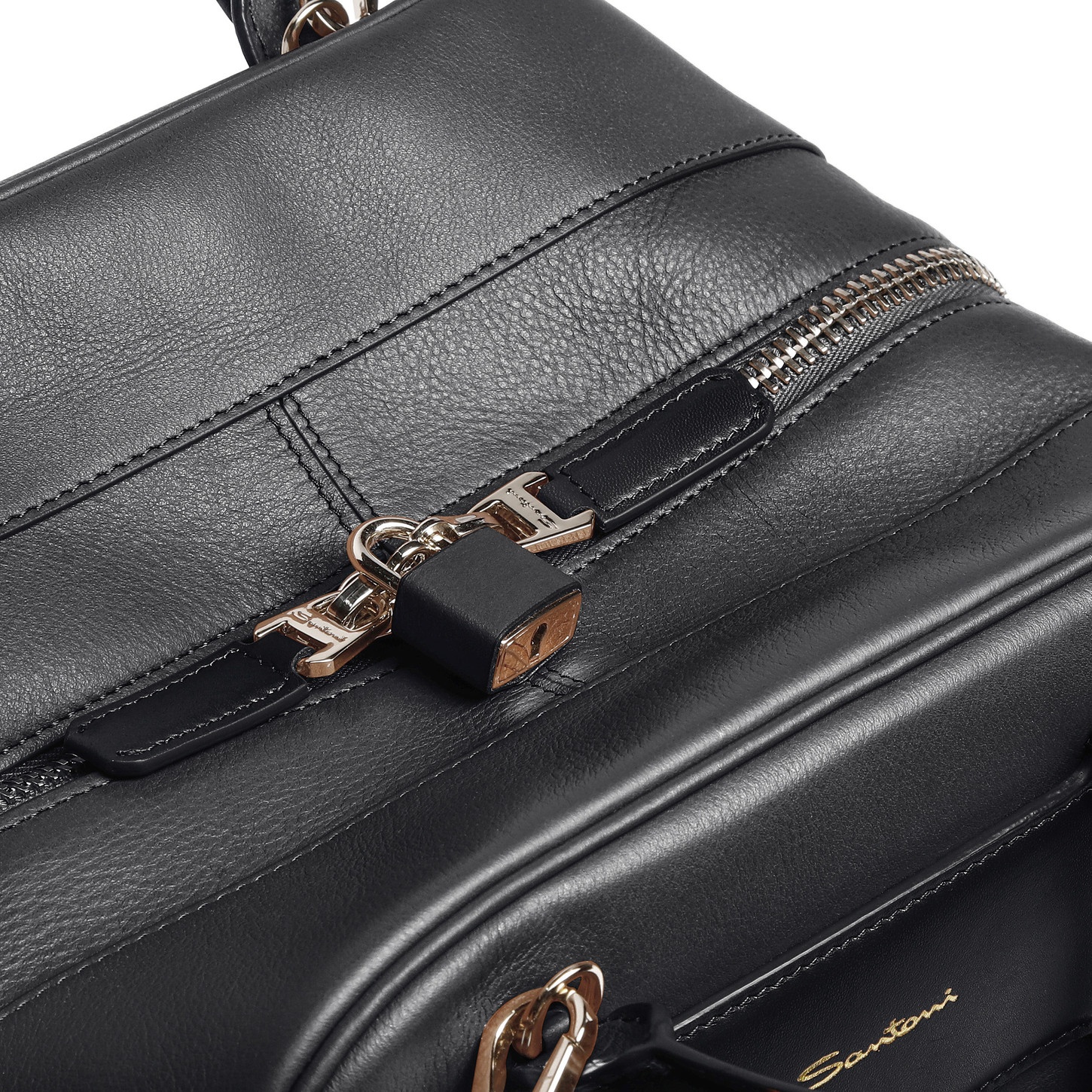 Black leather handbag 6