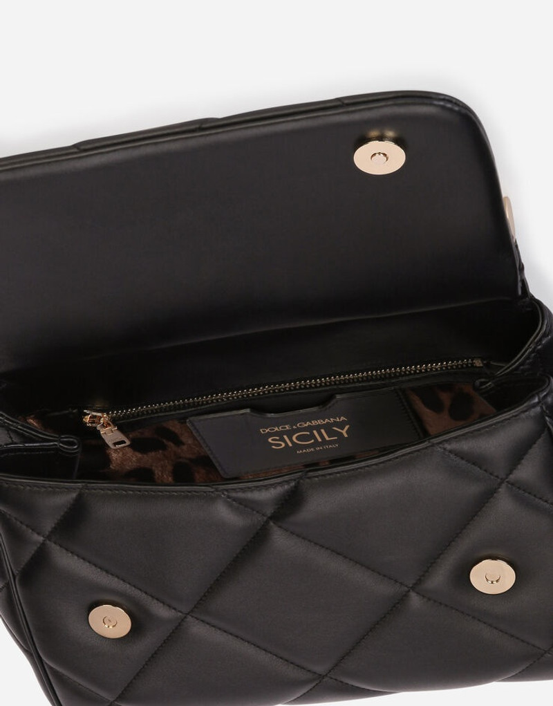 Medium Sicily bag in aria matelassé calfskin 5