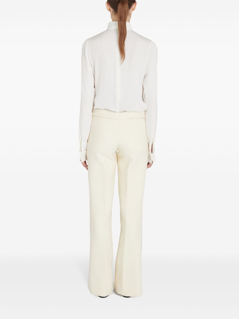 gabardine flared trousers - 4