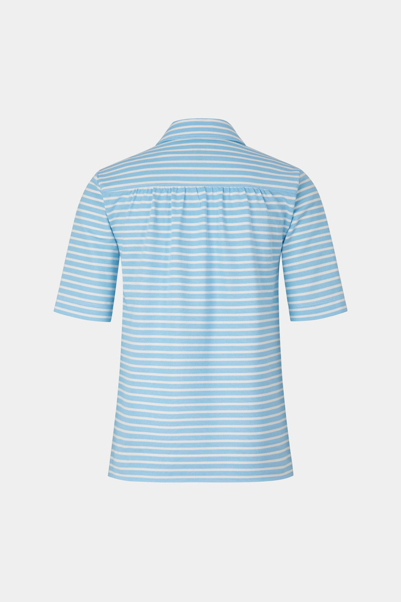 BOGNER Peony Polo shirt in Light blue/White outlook