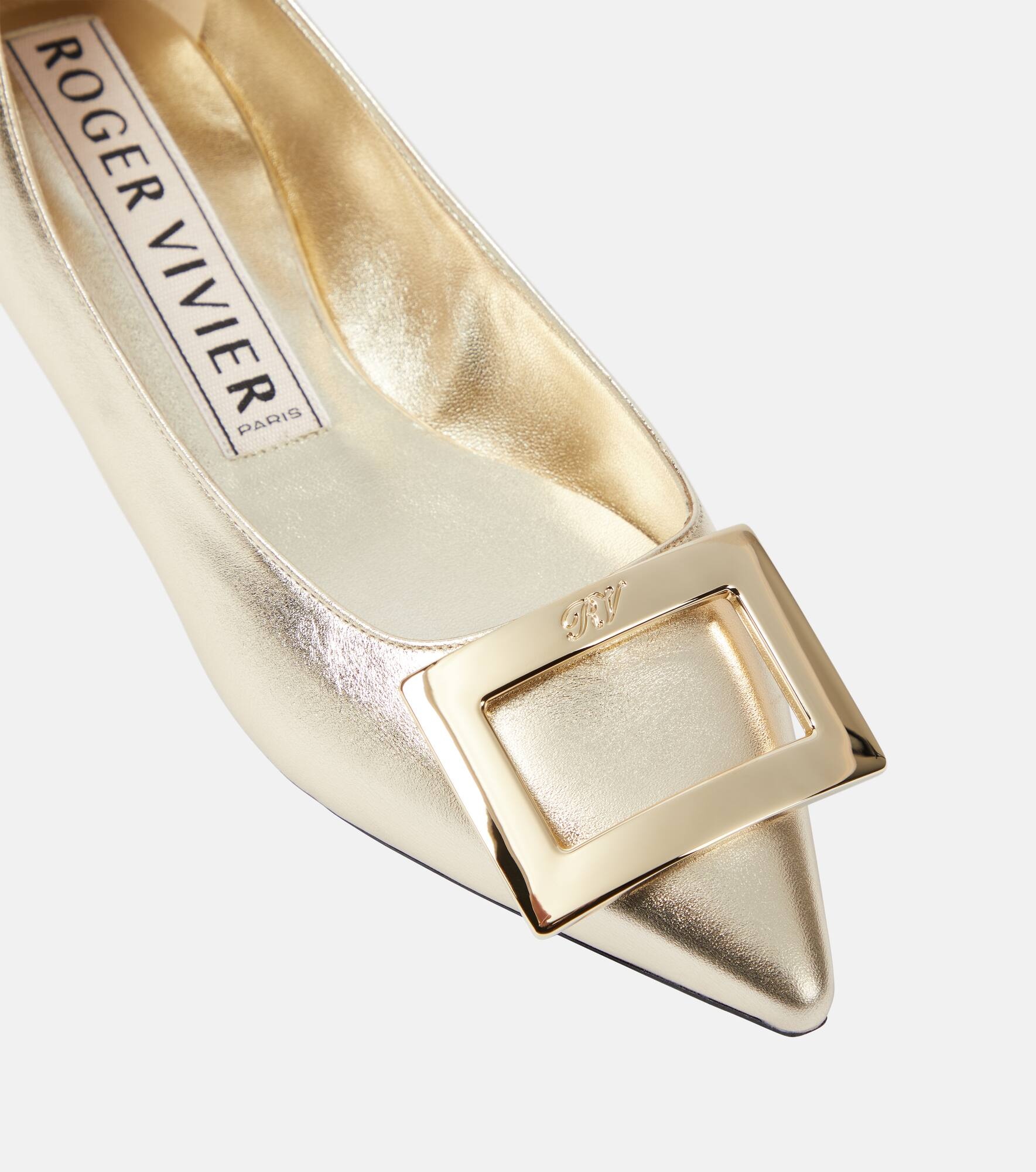 Gommettine metallic leather ballet flats - 6