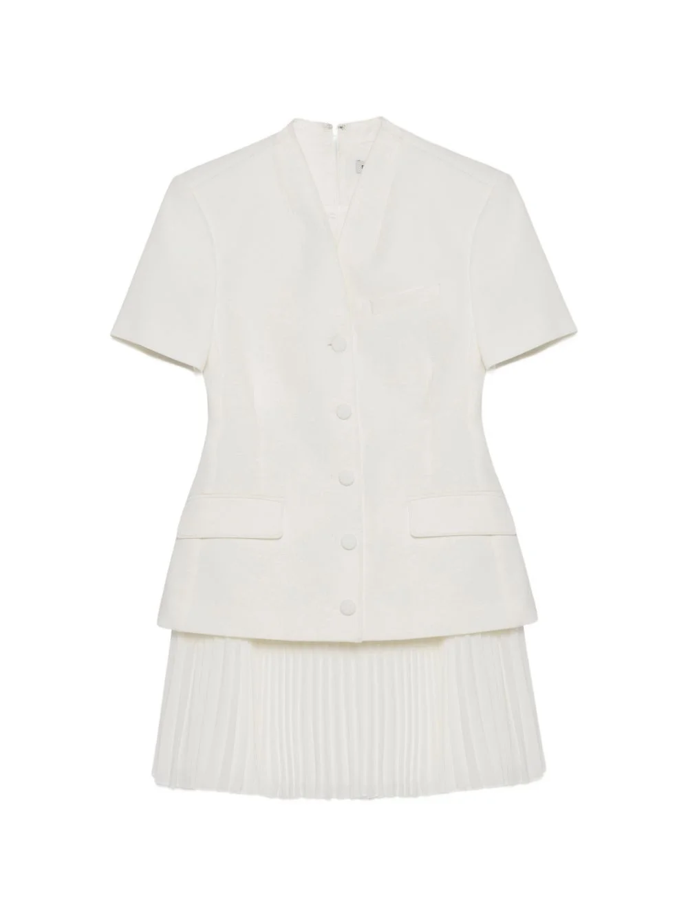 Leah pleated-skirt blazer mini dress - 1