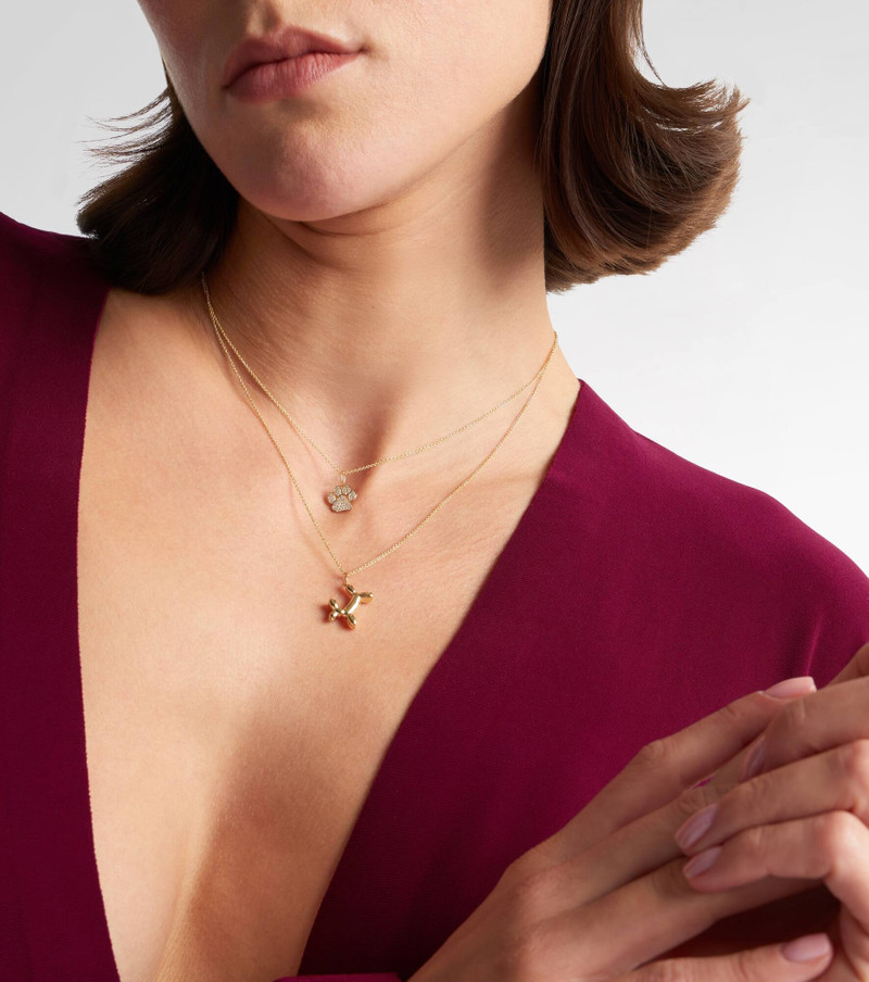 SYDNEY EVAN 14kt gold charm necklace with diamonds outlook