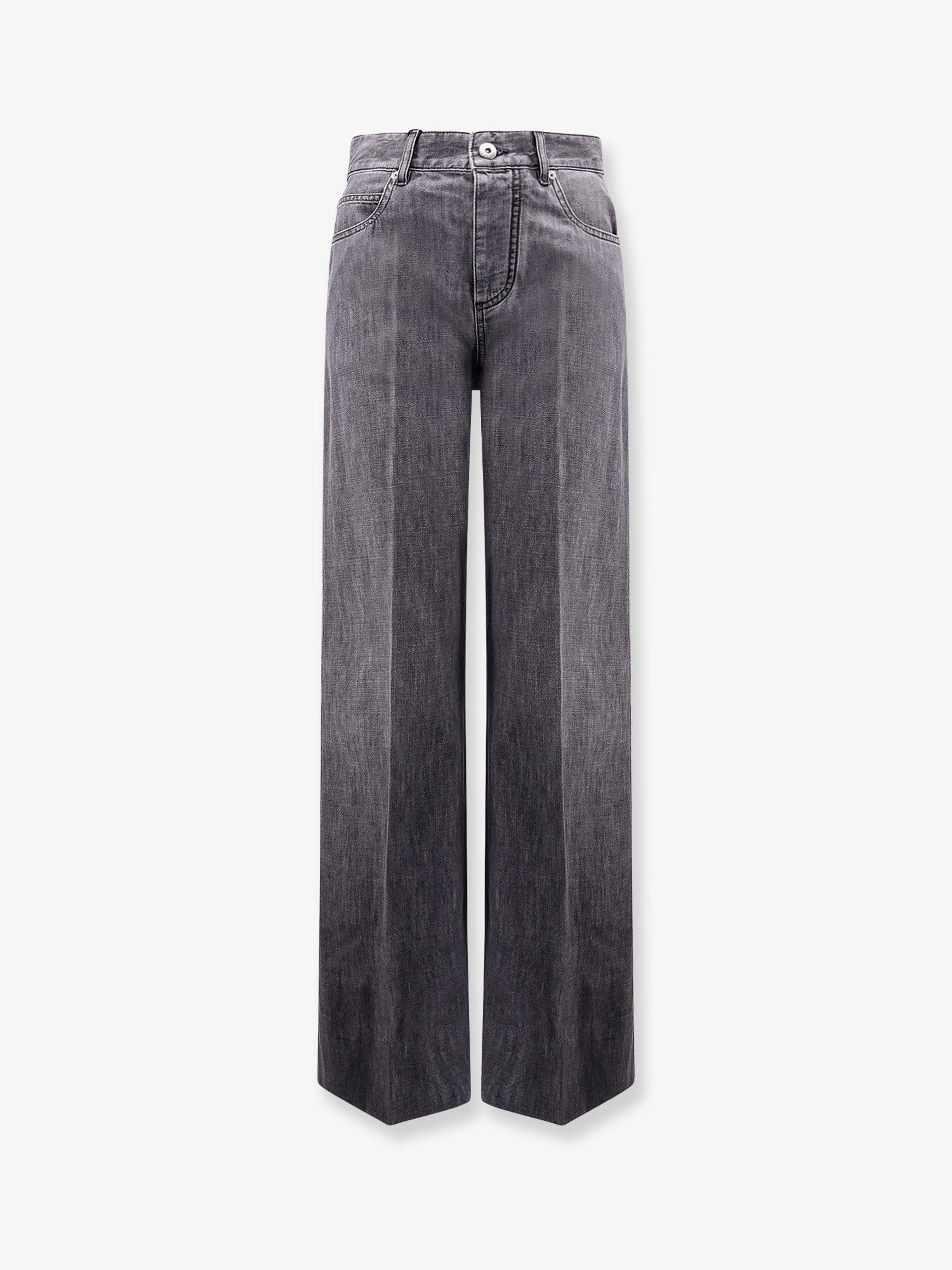 Bottega Veneta Black Washed Palazzo Denim Jeans - 1