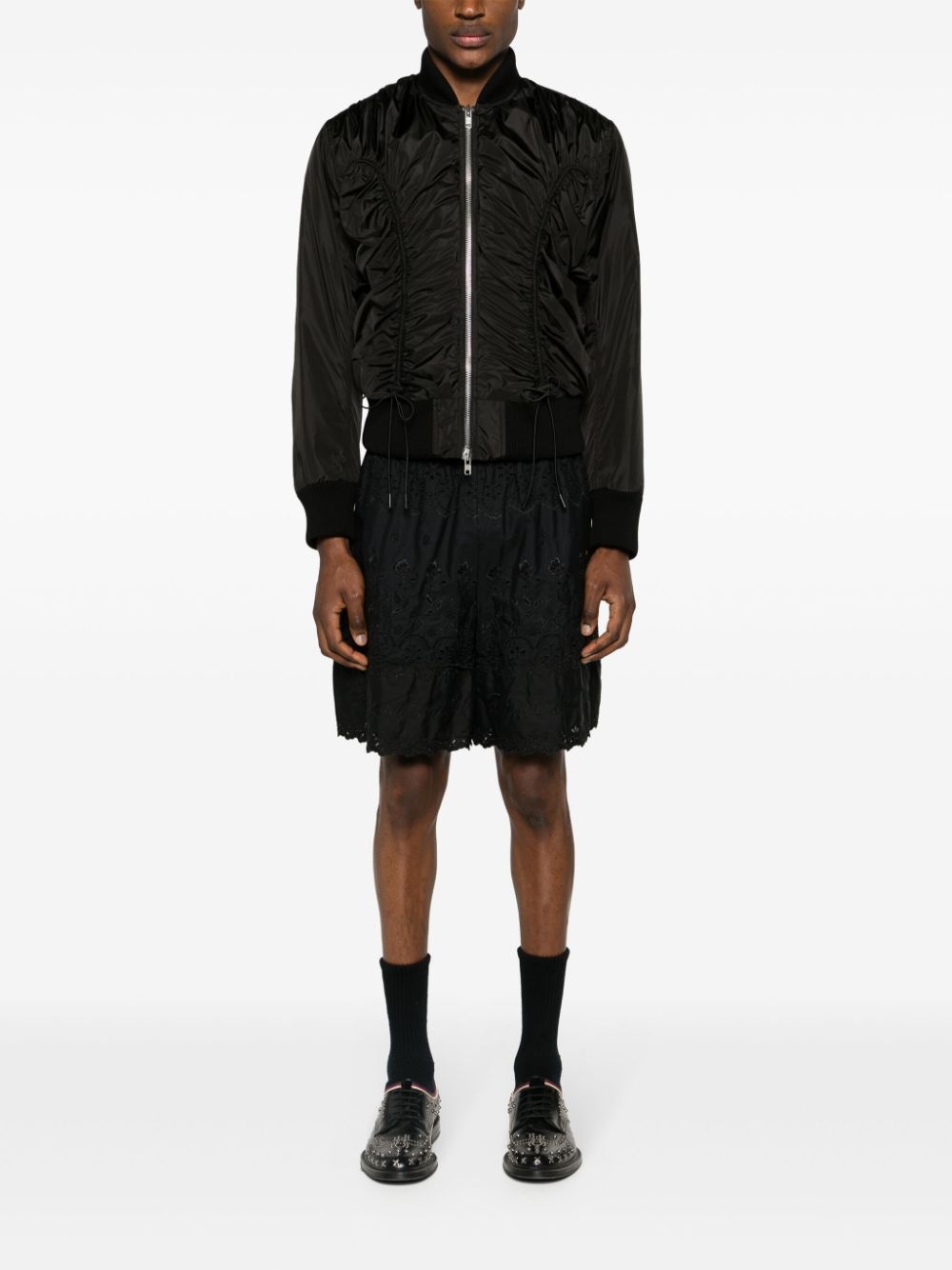 ruched bomber jacket - 2