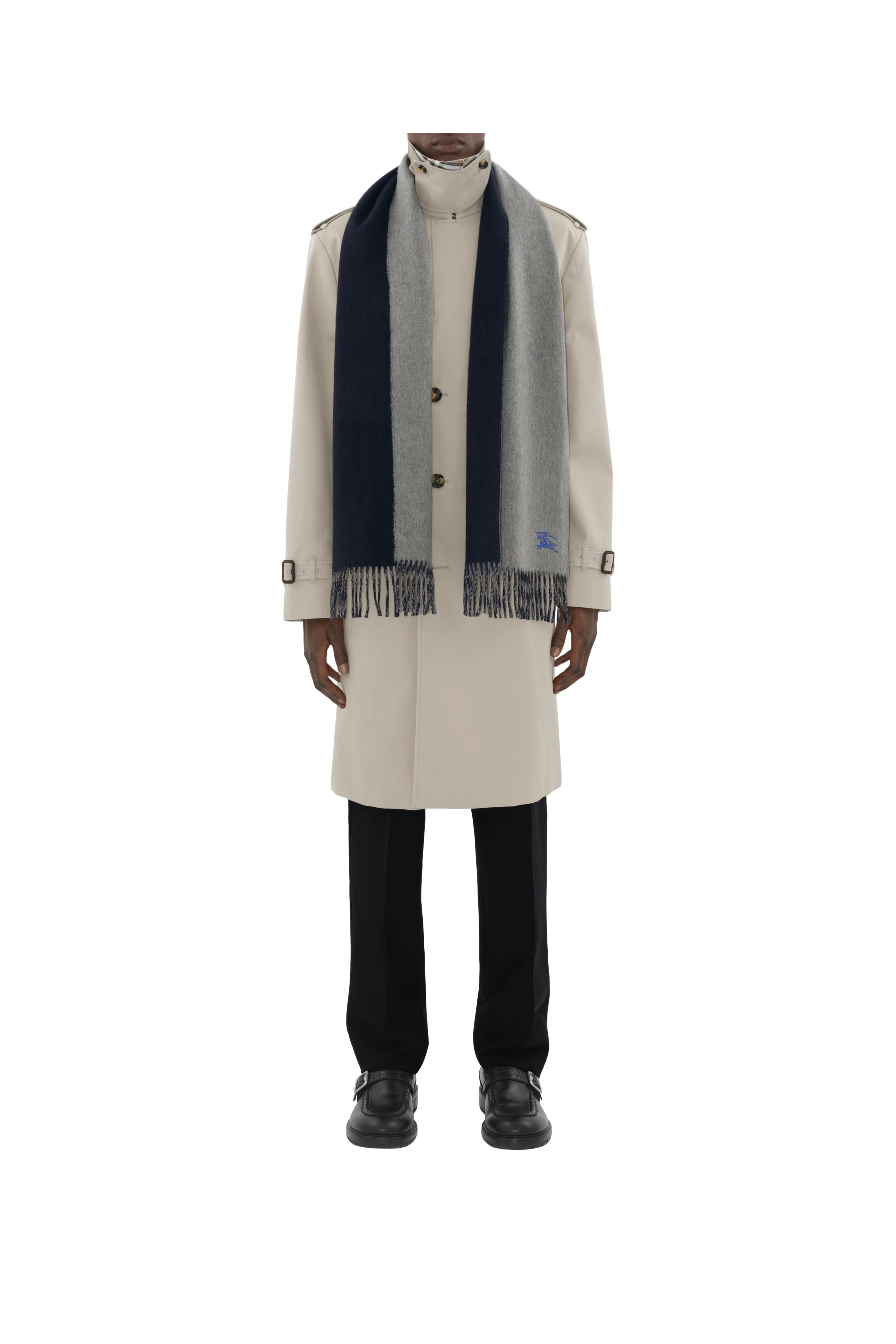 burberry Reversible Cashmere Scarf in Grey/navy at Nordstrom - 3
