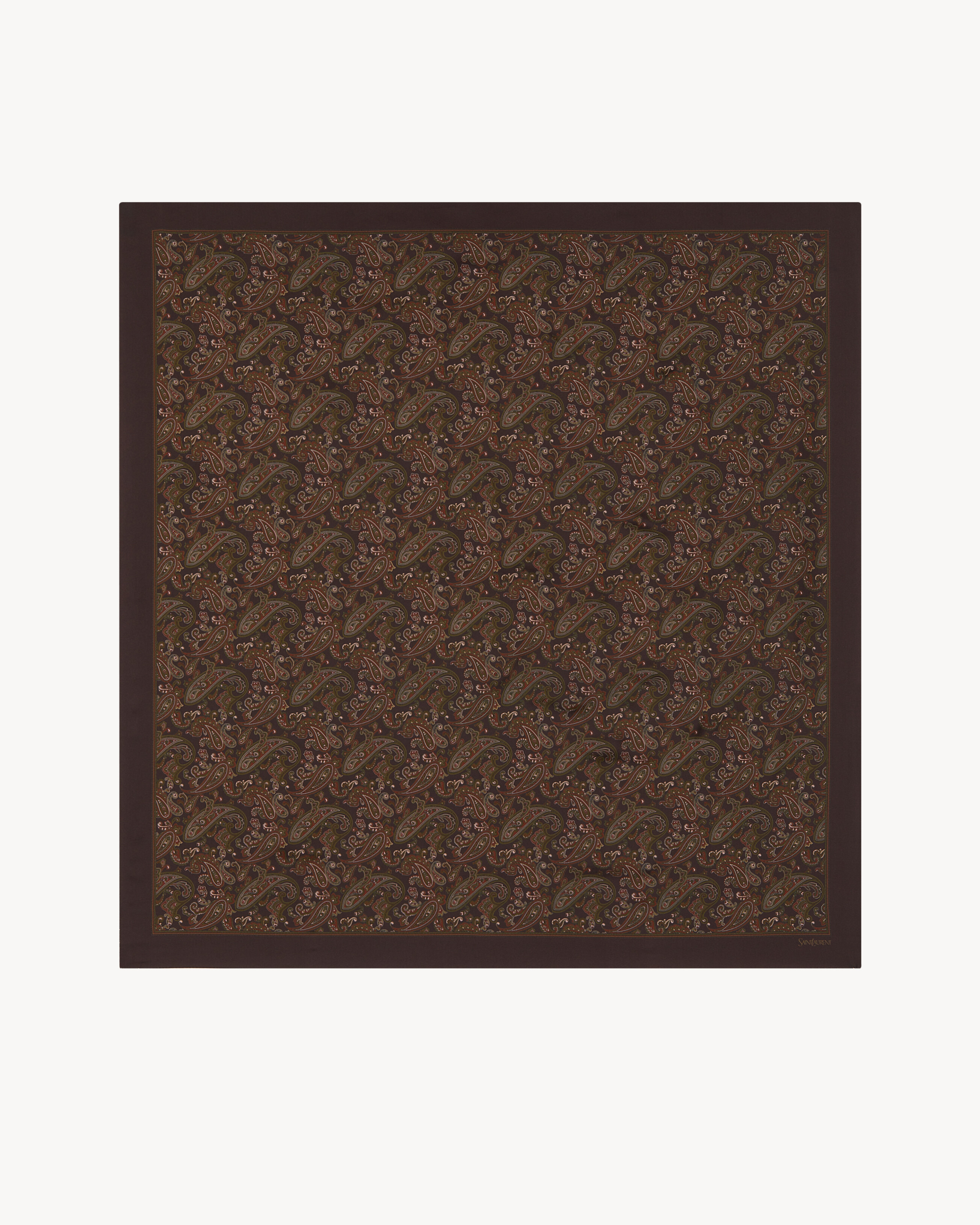 SQUARE SCARF IN PAISLEY SILK TWILL - 2