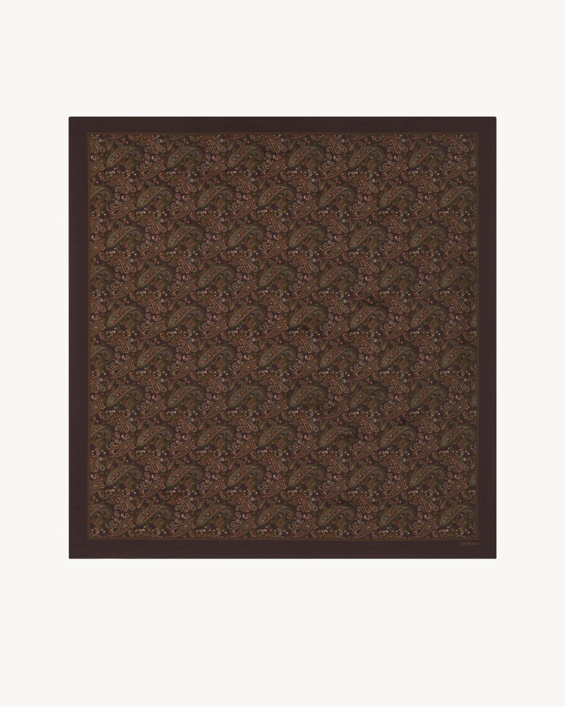 SAINT LAURENT SQUARE SCARF IN PAISLEY SILK TWILL outlook