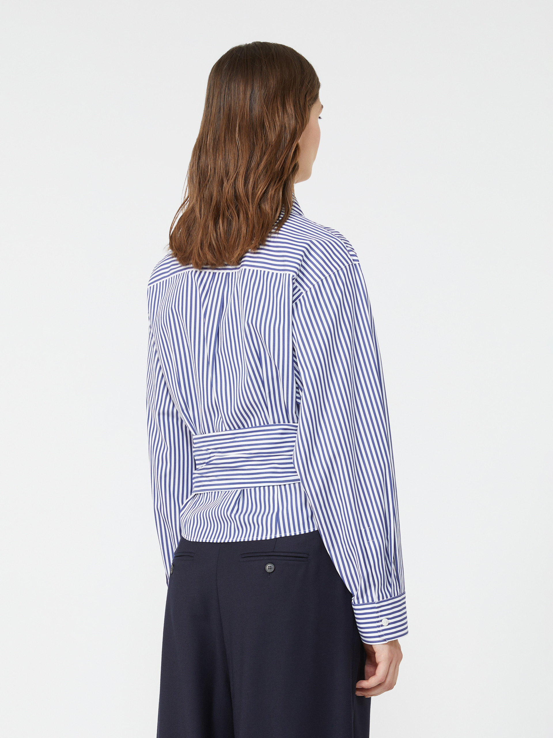 FRESCO Draped cotton shirt - 4