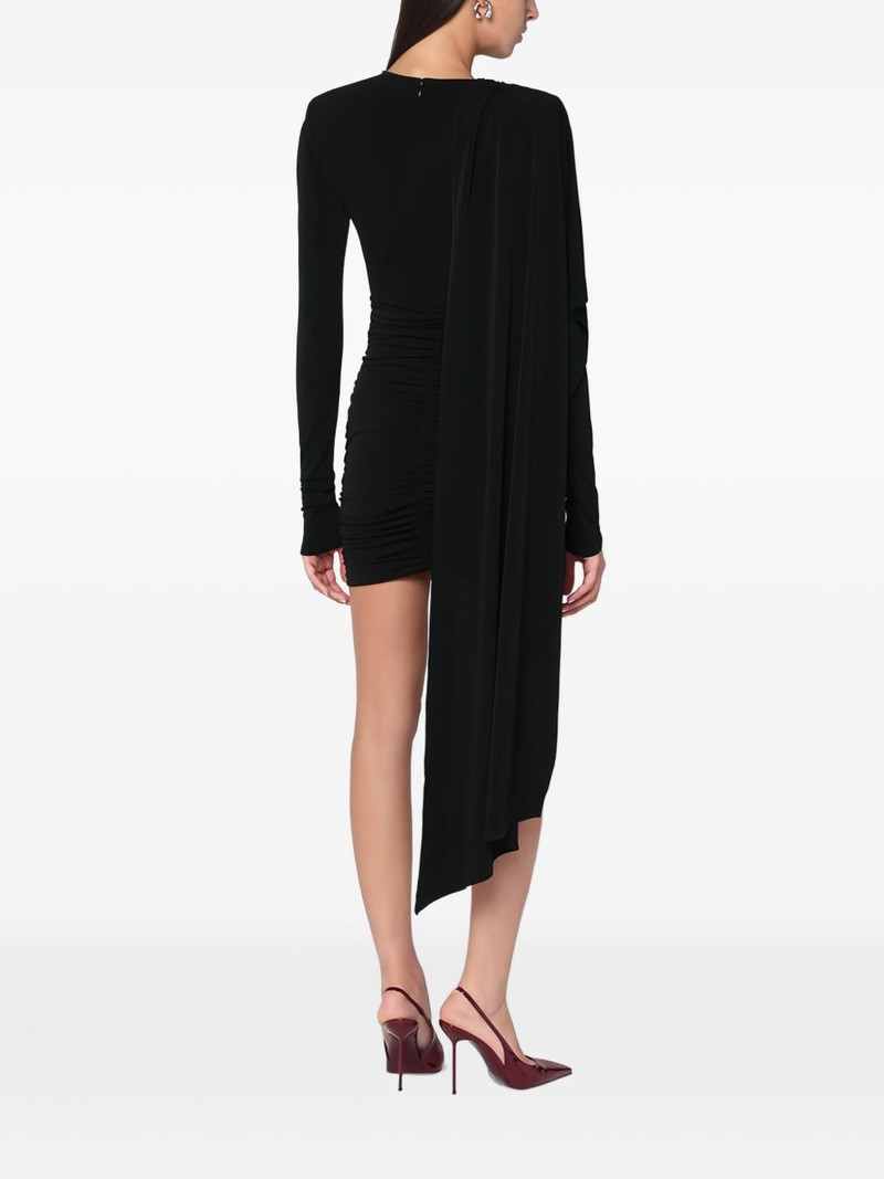 draped-detailing ruched dress 3