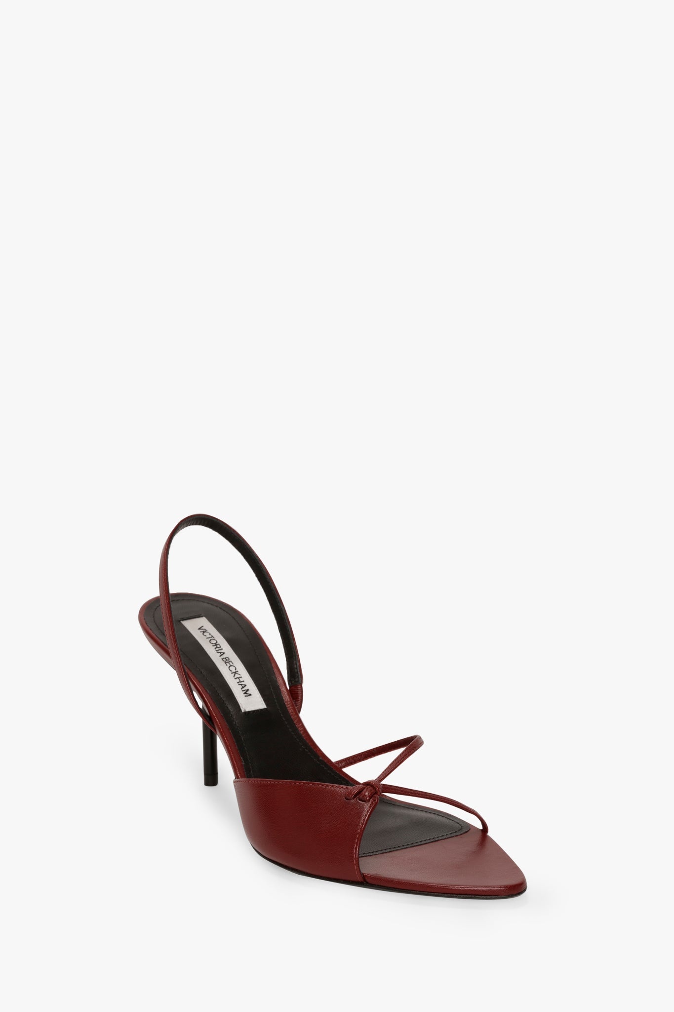 Harlow Stiletto Sandal In Burgundy Smooth Leather - 2