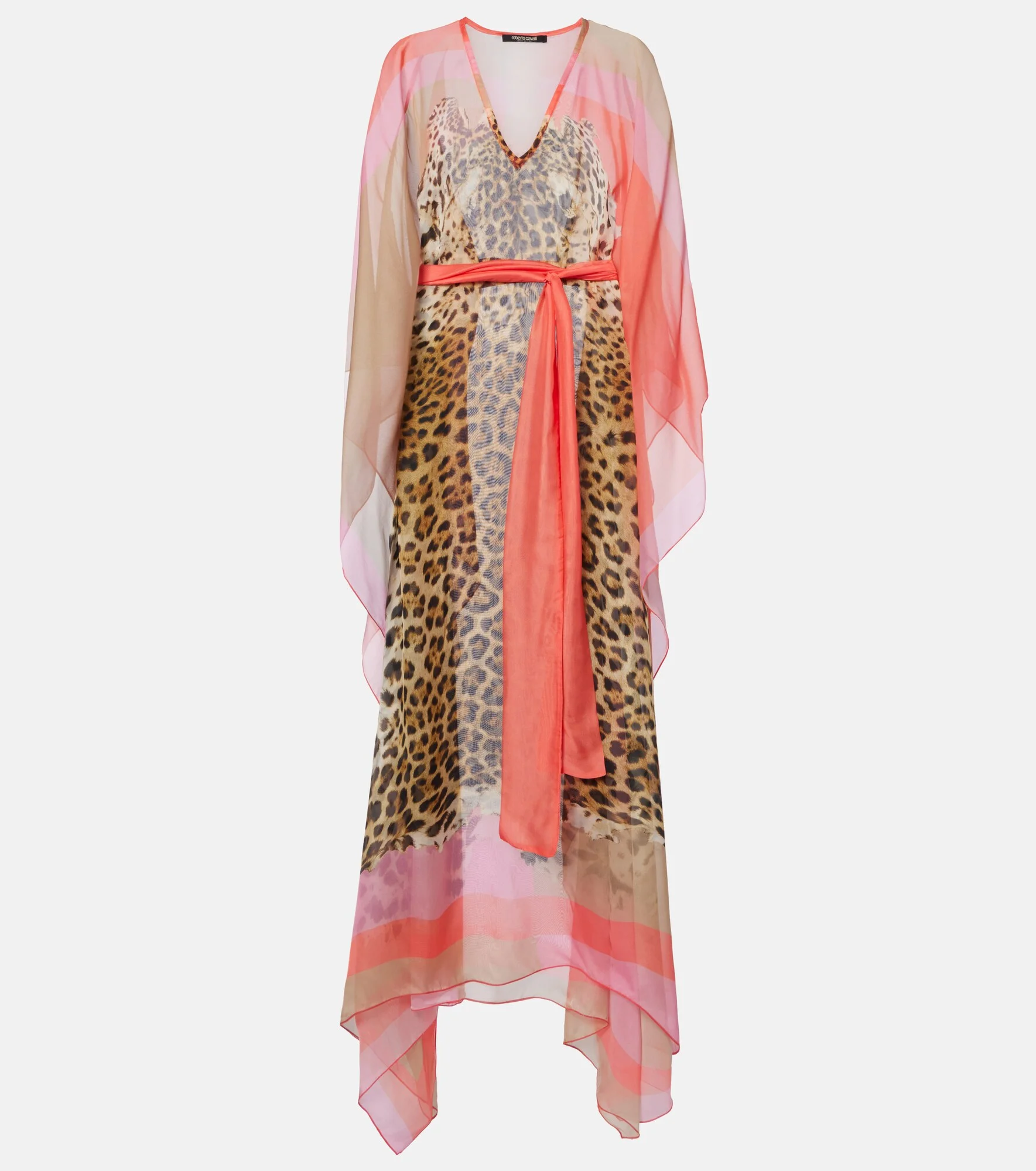 Printed belted silk kaftan - 1