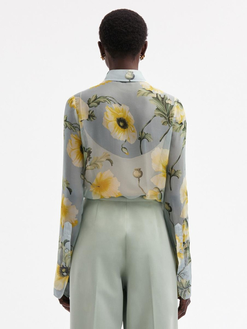 POPPY TIE-NECK CHIFFON BLOUSE 3