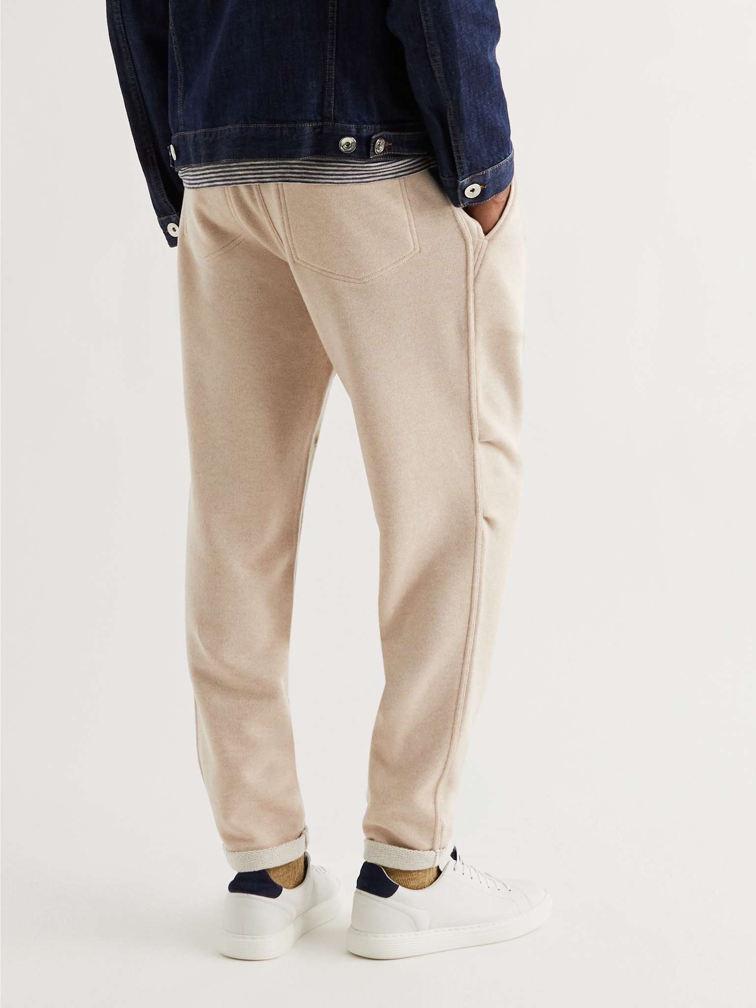 Tapered Loopback Cashmere-Jersey Sweatpants - 4