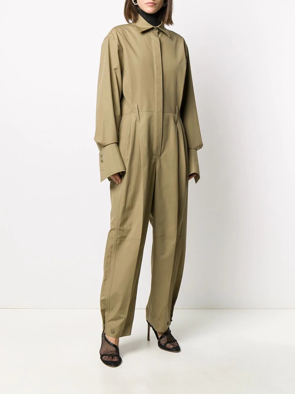 gathered cuff boilersuit - 3