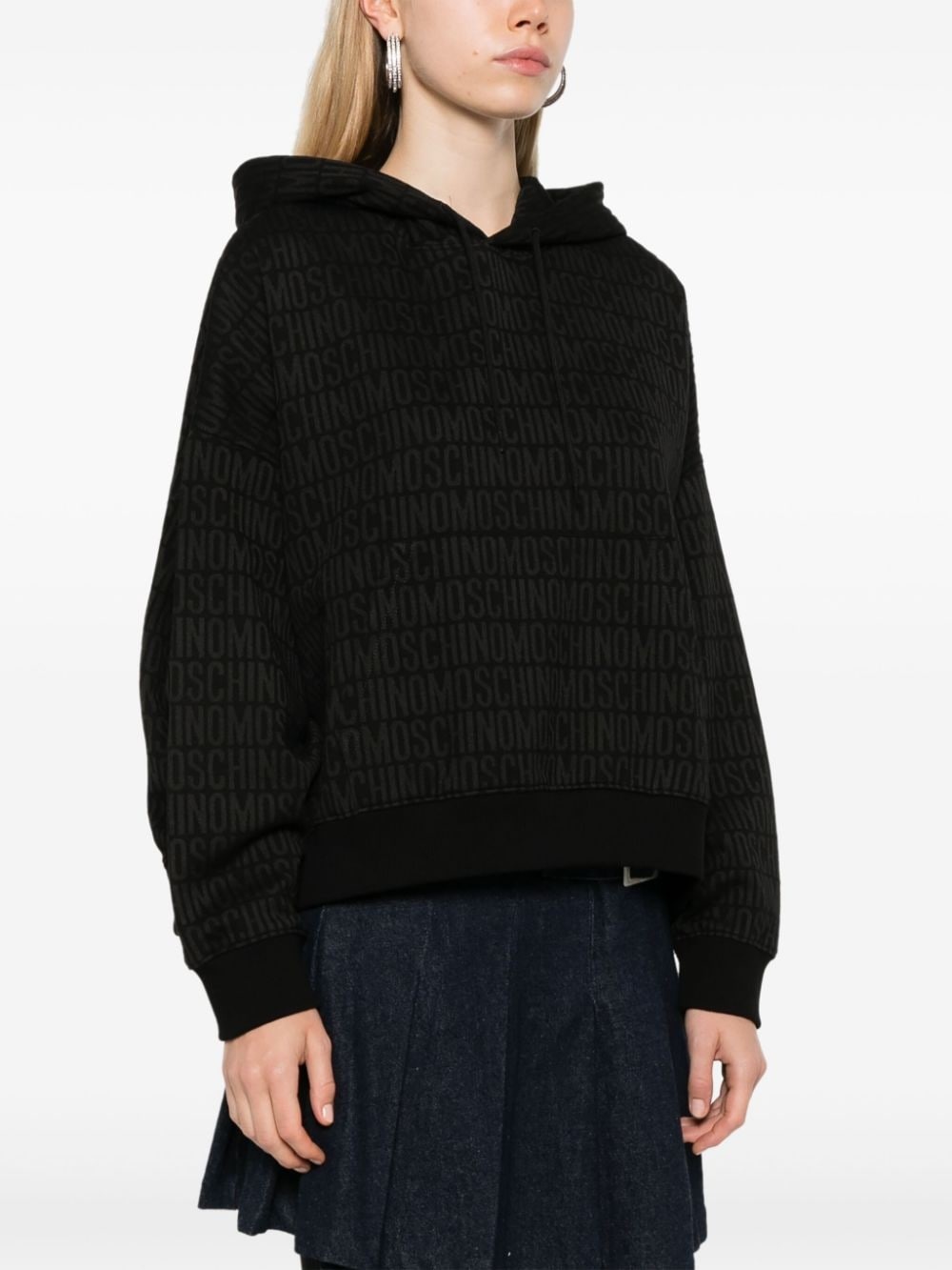 logo-print hoodie - 3