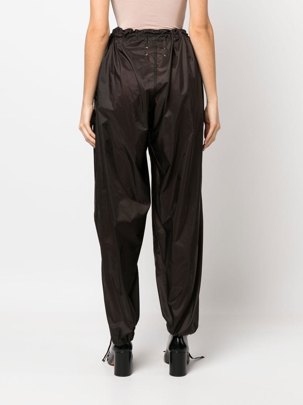 four-stitch detail draped trousers - 4