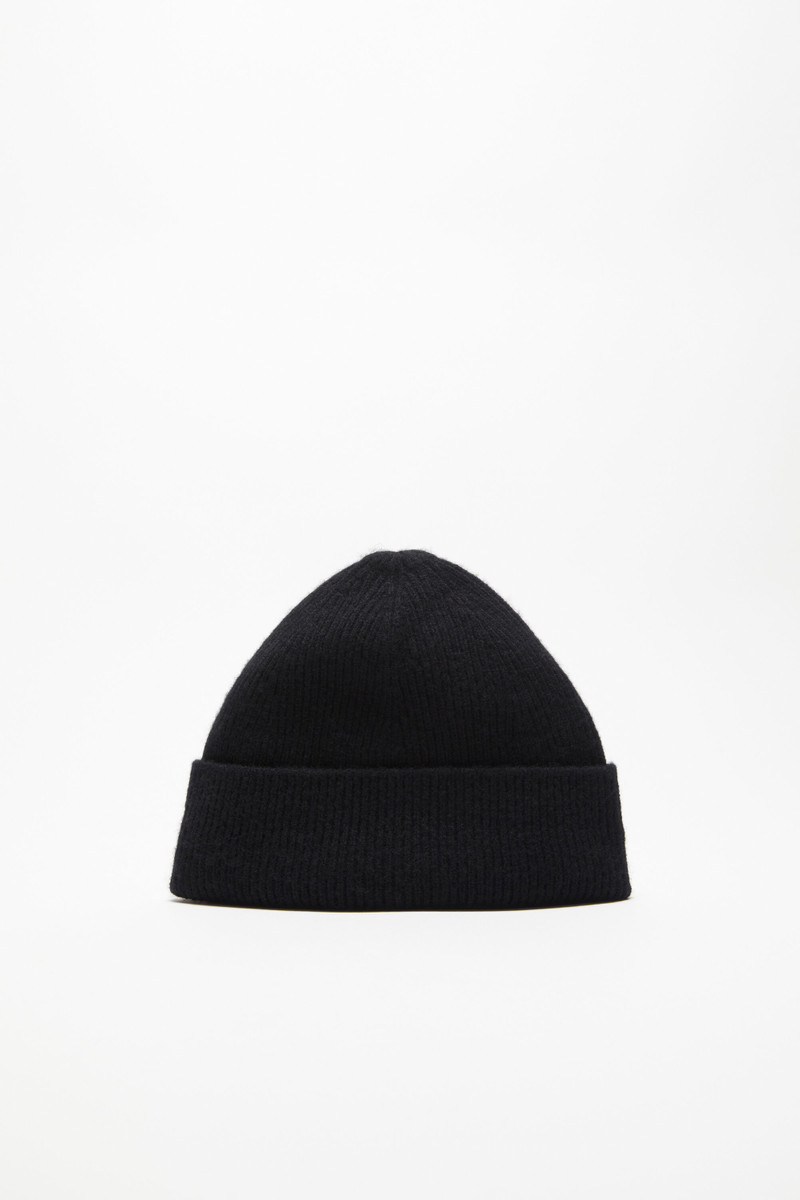 Wool cashmere beanie - Black 1
