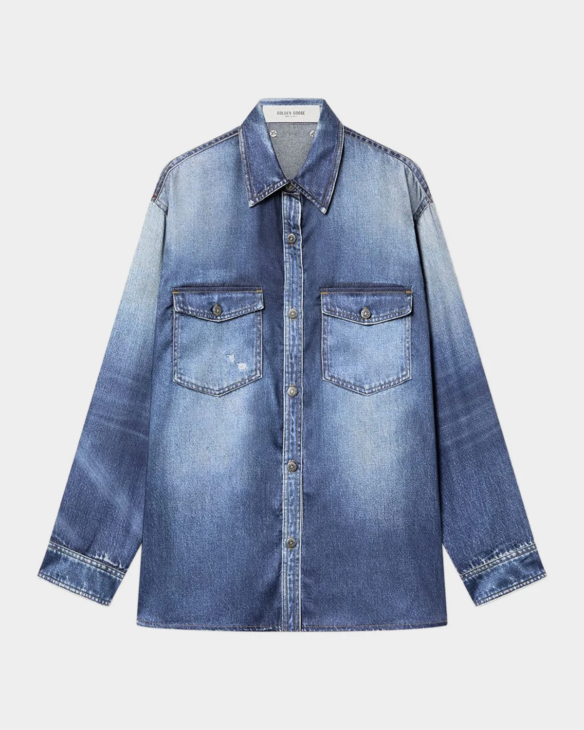 Oversized Denim Over Shirt - 1