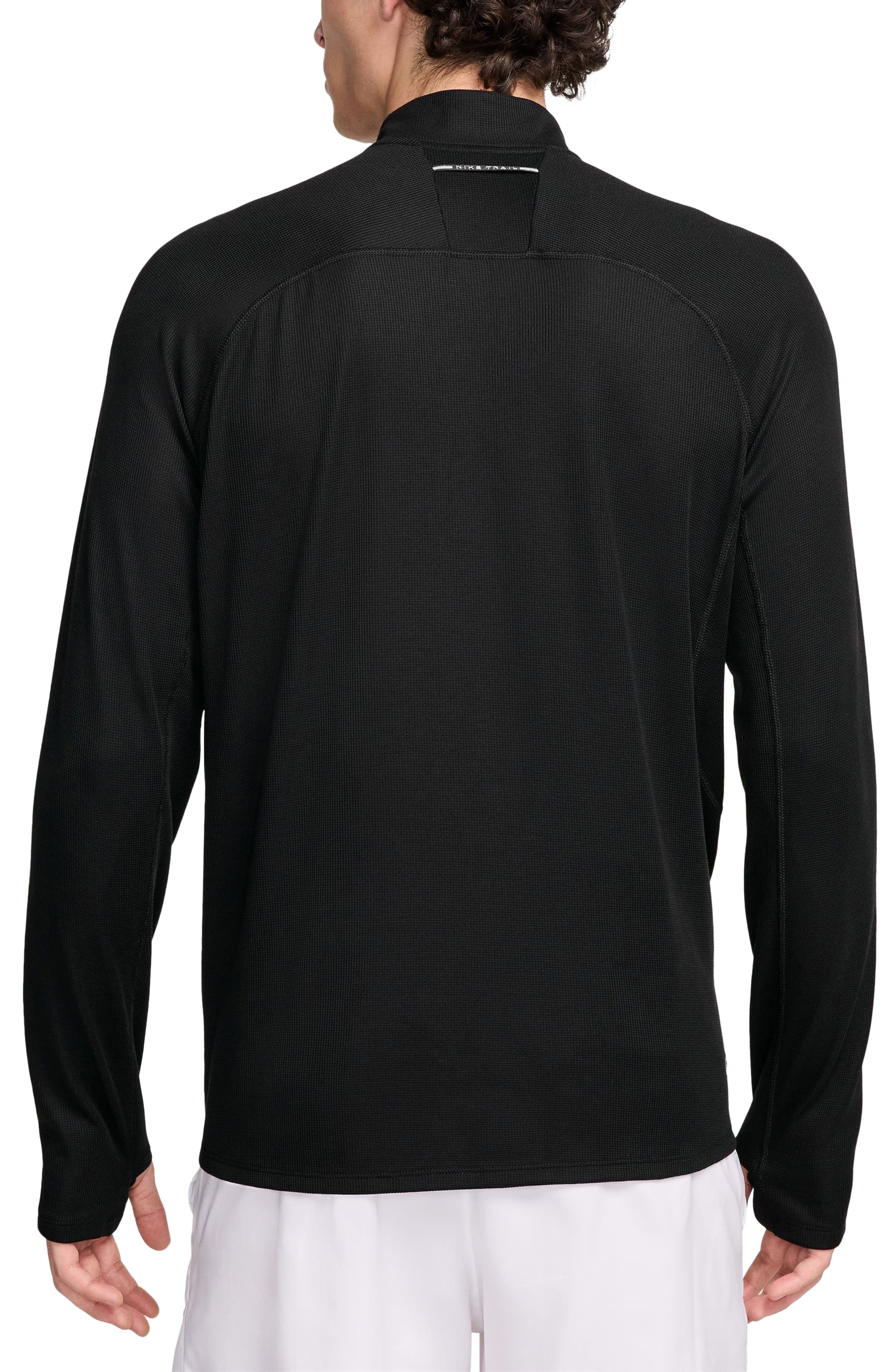 Nike Dri-FIT Half Zip Midlayer Trail Top in Black/Summit White at Nordstrom - 2