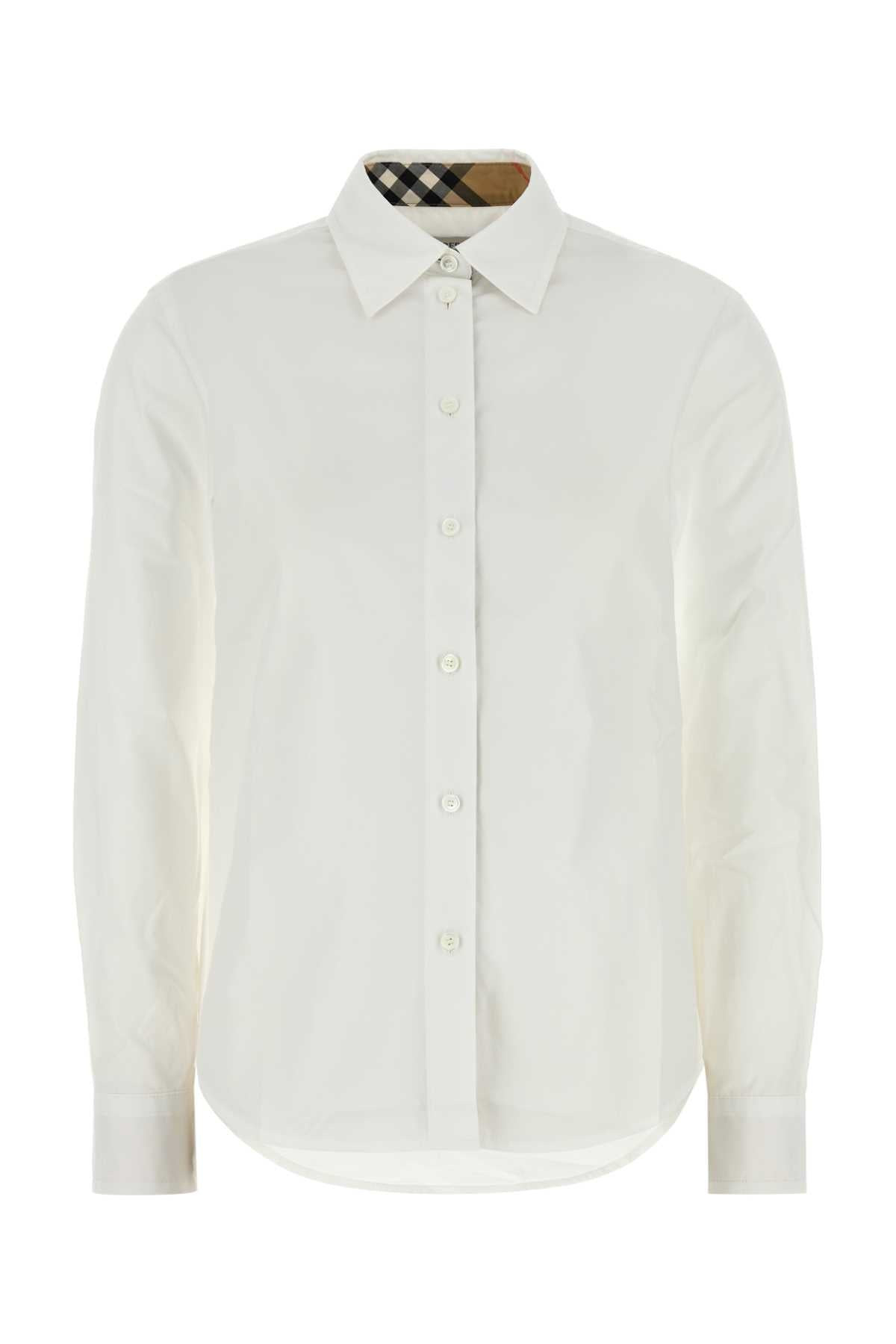 Burberry Women White Poplin Shirt - 1