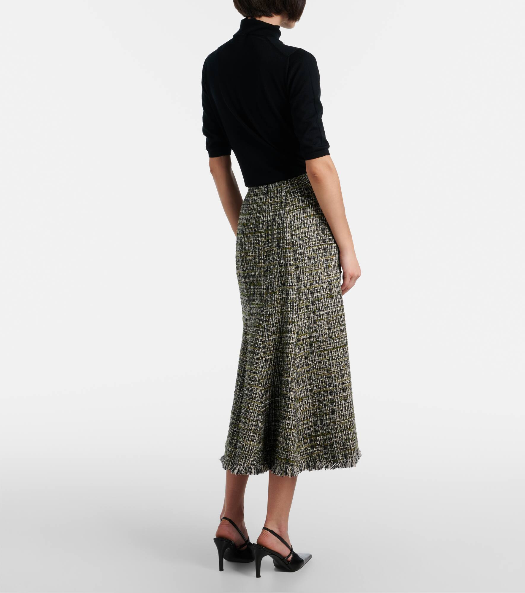 Tweed midi skirt - 3