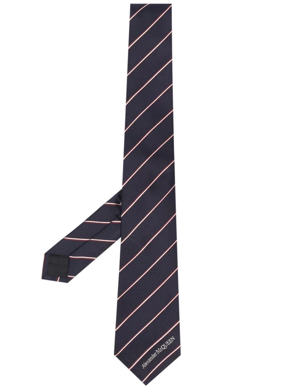 diagonal-stripe silk tie - 1