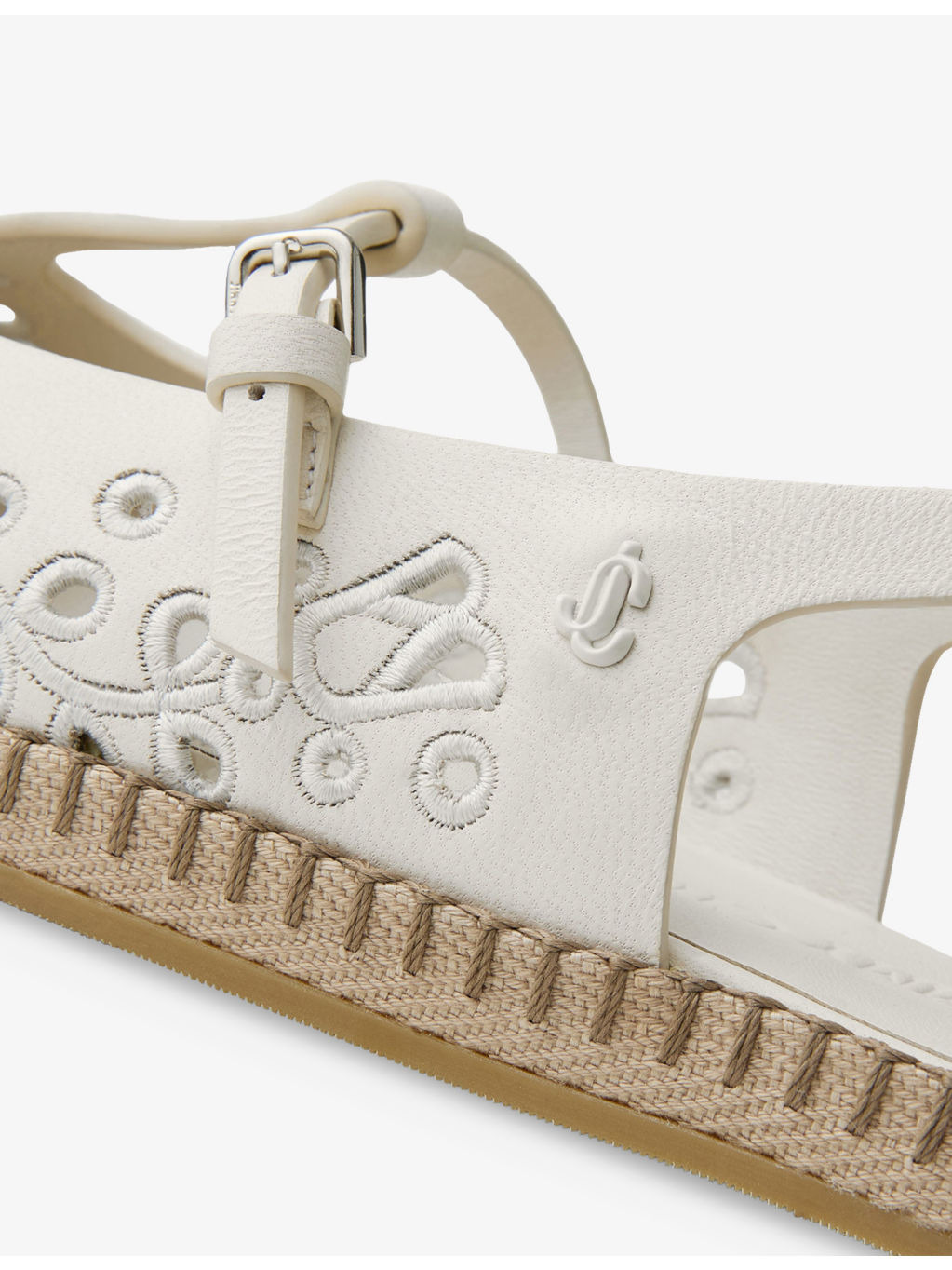 Amiee Leather Flat Espadrilles - 6