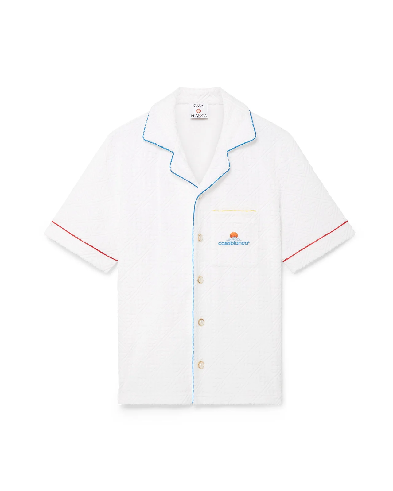 Monogram Towelling Short Sleeve Shirt | Casablanca Paris - 1