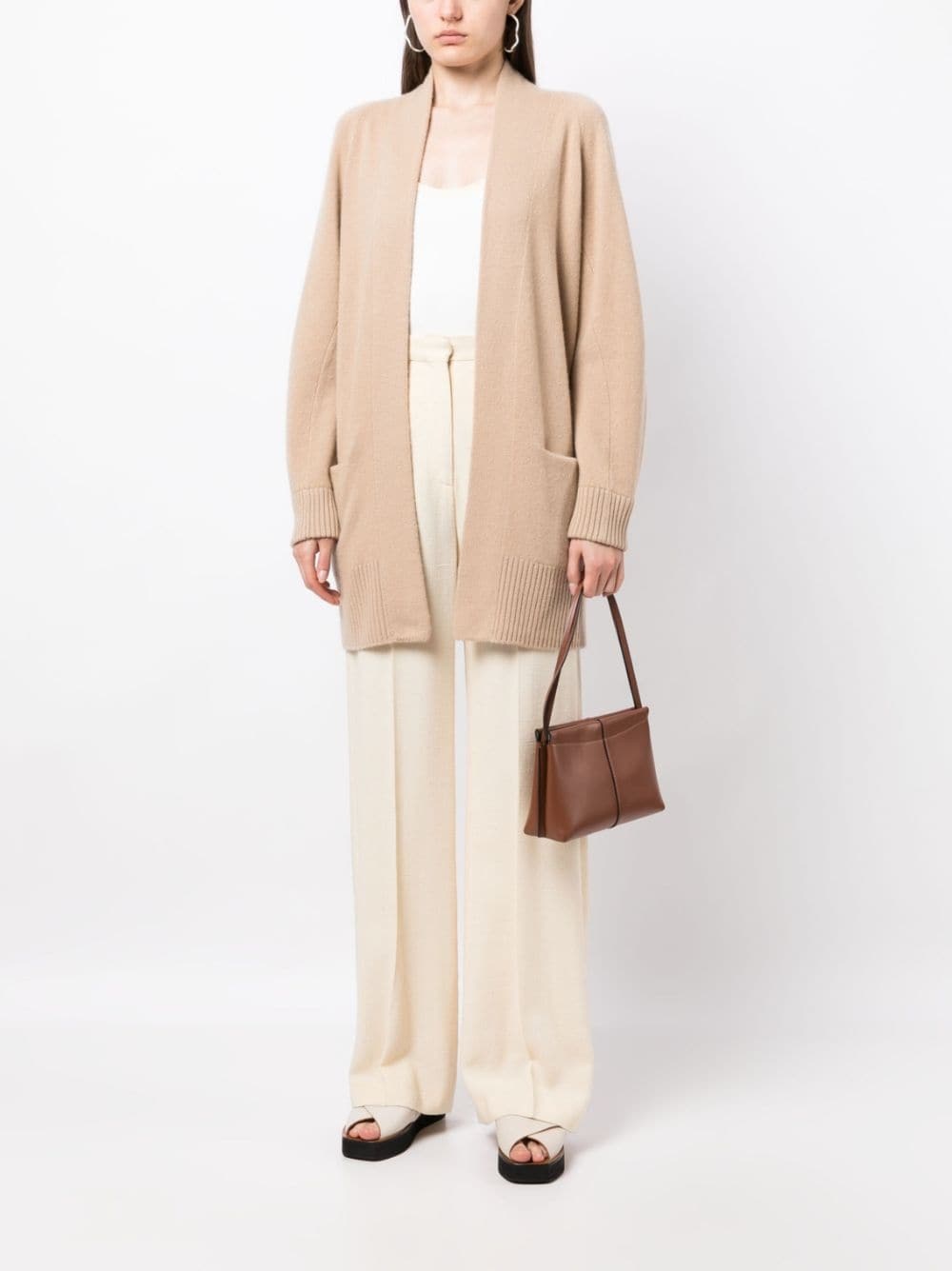 open-front cashmere cardi-coat - 2