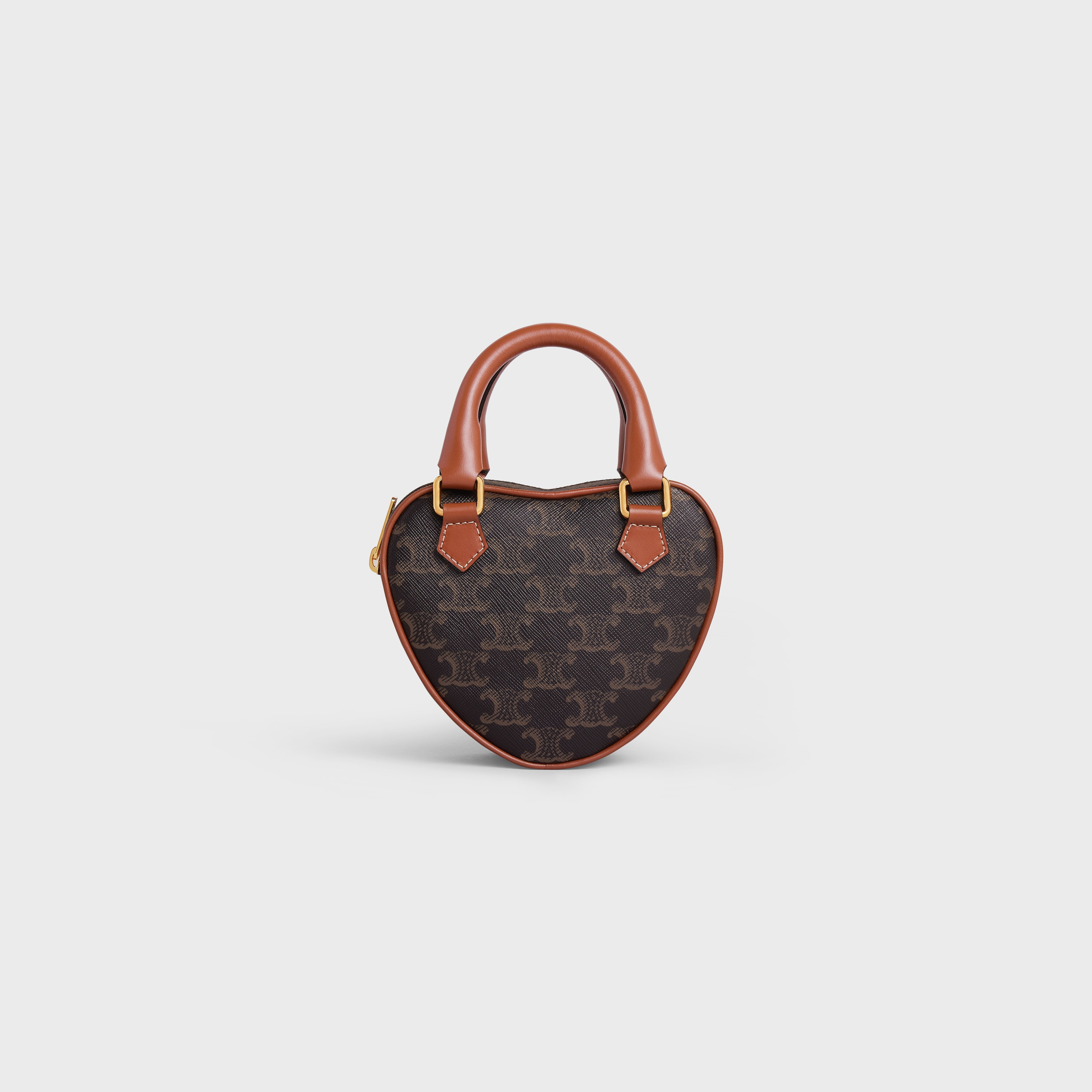 MEDIUM CELINE HEART in Triomphe Canvas and calfskin - 1