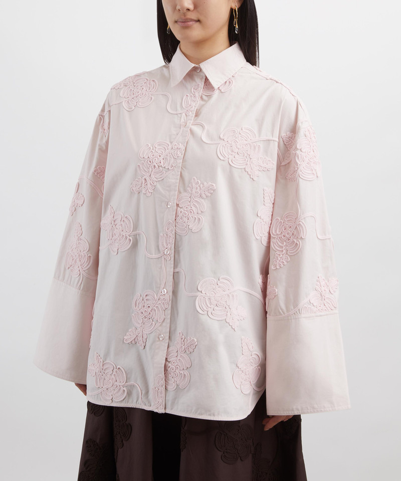 ROTATE Pink Flower Oversized Shirt outlook